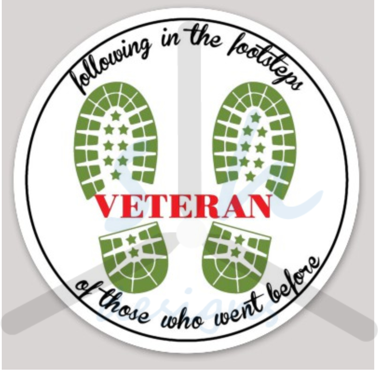 Sticker- Veteran Boot Circle