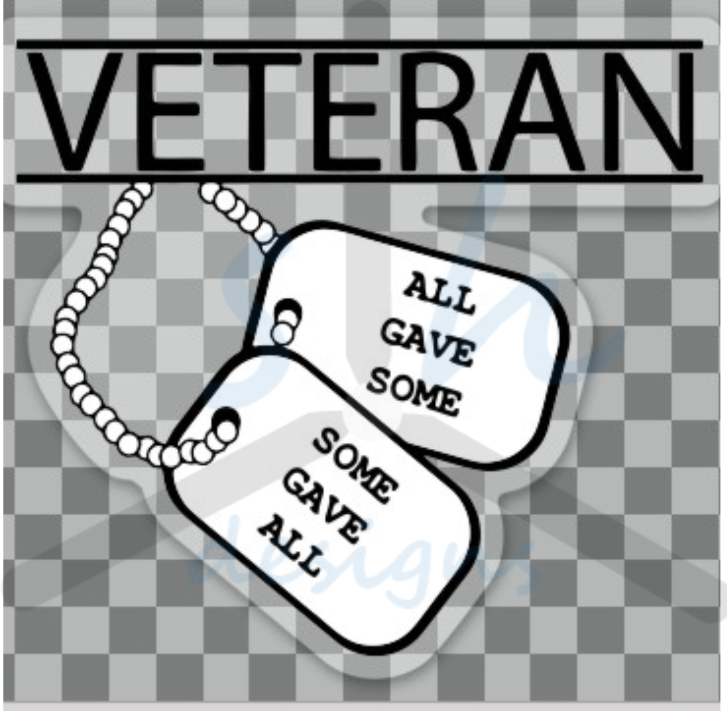 Sticker Veteran Dog Tags