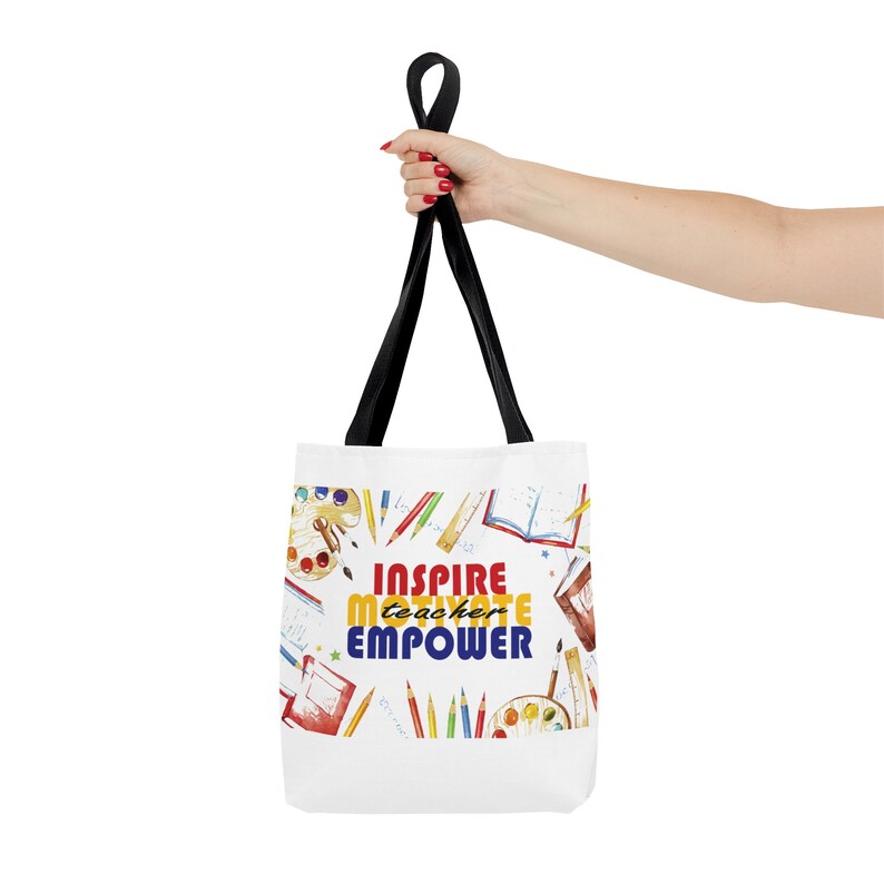 Inspire Motivate Empower Teacher Tote Bag SMALL