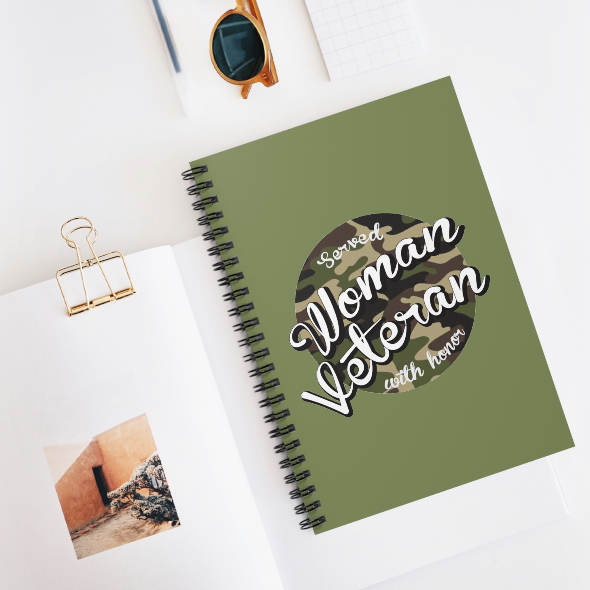 Woman Veteran Notebook - Ruled