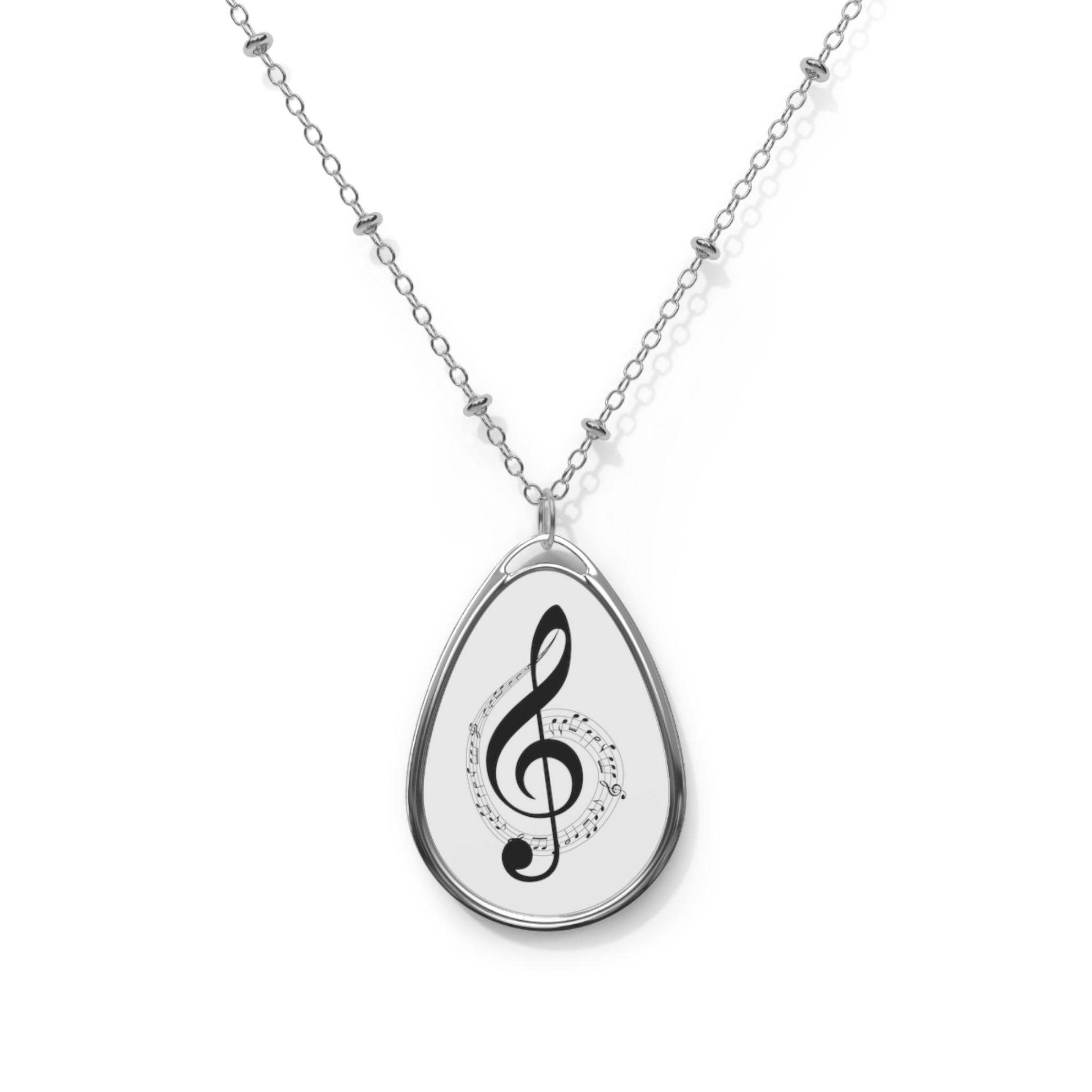 Oval Necklace- Music
